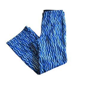 Anthropologie Maeve Margot Kick Flare Pants S Blue & White Wavy Print